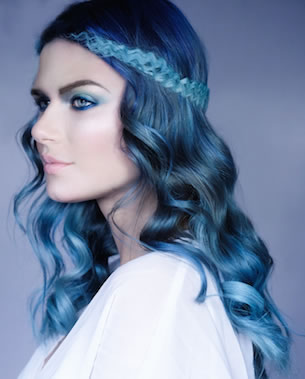 wavy blue hair 1 of 2